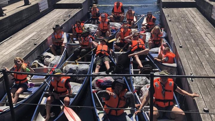 Juniorerne på kanotur