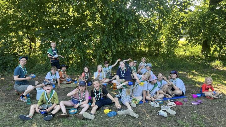 Minispejderne på sommerlejr